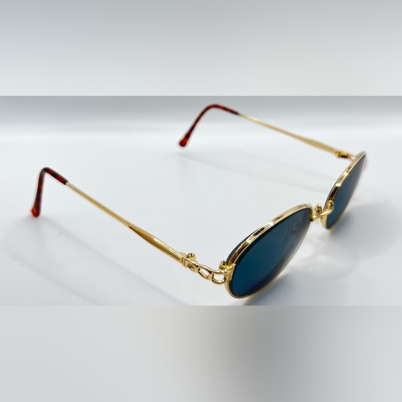 Vintage Bobbie Brooks Jill Gold Oval Sunglasses Frames Only - Picture 1 of 8